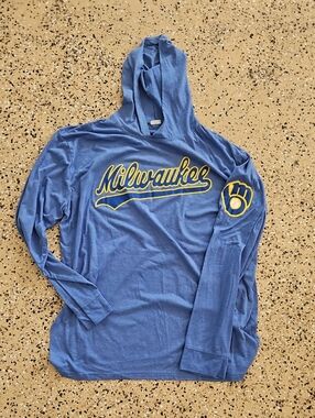 Milwaukee Script Hooded Long-Sleeve Shirt - Blue